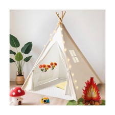 little dove Teepee Tent for Kids Foldable Teepee Play Tent with Carry Case, B...