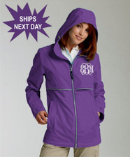 Monogrammed Charles River Rain Jacket - New England Monogrammed Rain Coat