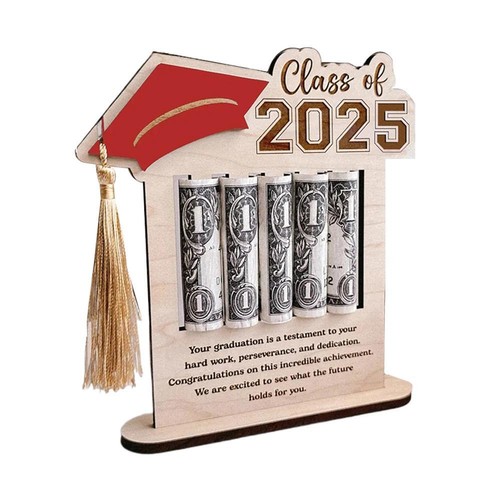 2025 Graduation Gift Money Holder,Wooden Congrat Grad DIY Money CashEnvelope NEW - Picture 15 of 16
