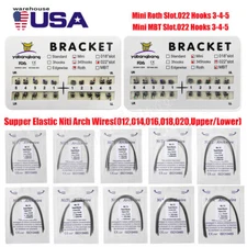 Dental Orthodontic Super Elastic Niti Arch Wire Round Ovoid / Brackets Braces