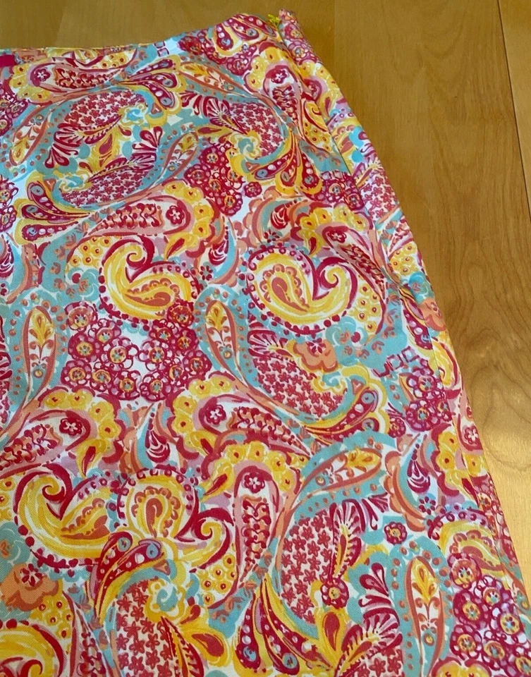 DE COLECCIÓN CAPAGALLO PAISLEY ROSA NARANJA BERMUDAS SHORTS MUJER TALLA 14  Foto 2 de 4