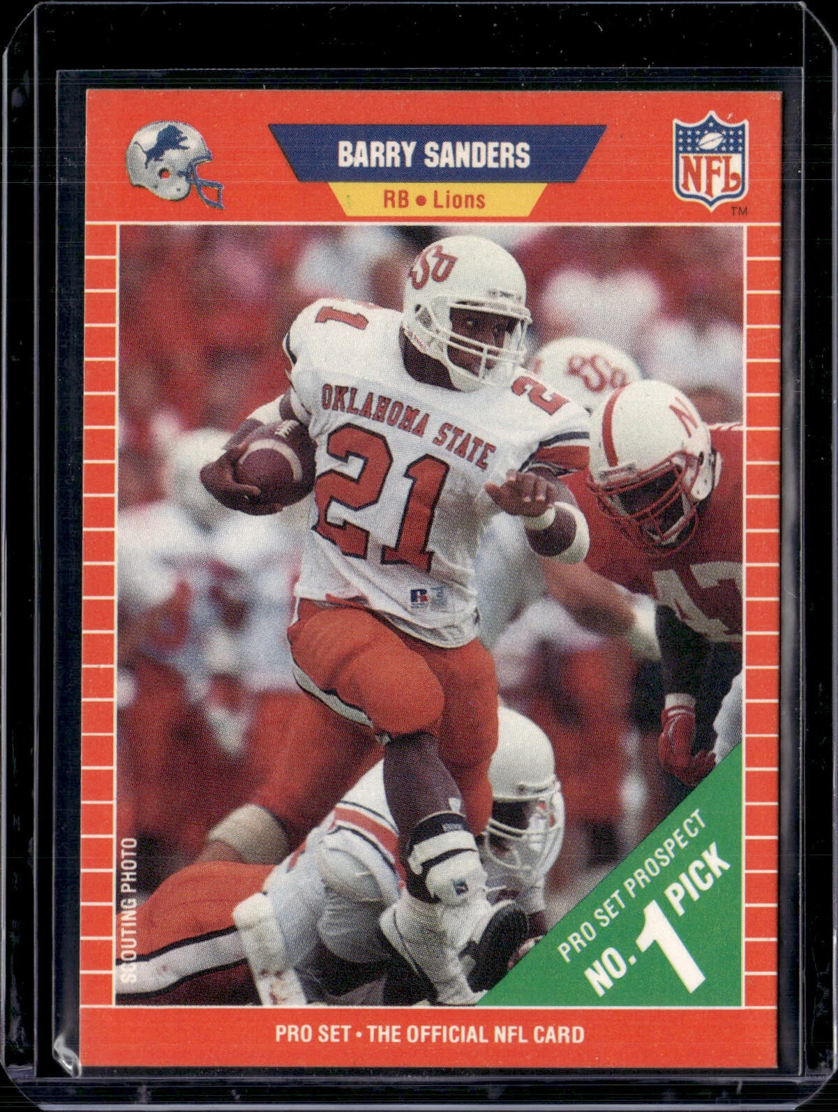 1989 Pro Set #494 Barry Sanders Rookie RC Detroit Lions (HOF) NR-MINT