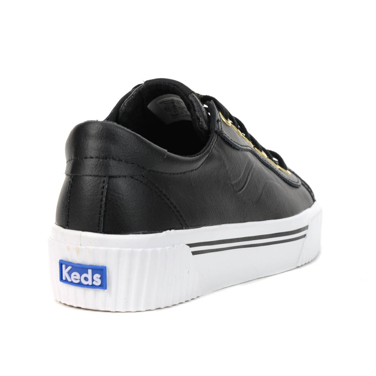 Keds Crew Kick Black Leather Chunky Sneakers WH64947 | eBay