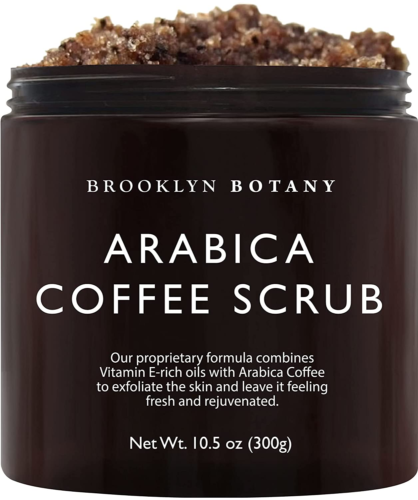 Coffee Body Scrub Dead Sea Salt and Arabica Moisturizing Exfoliating Face 10.5oz