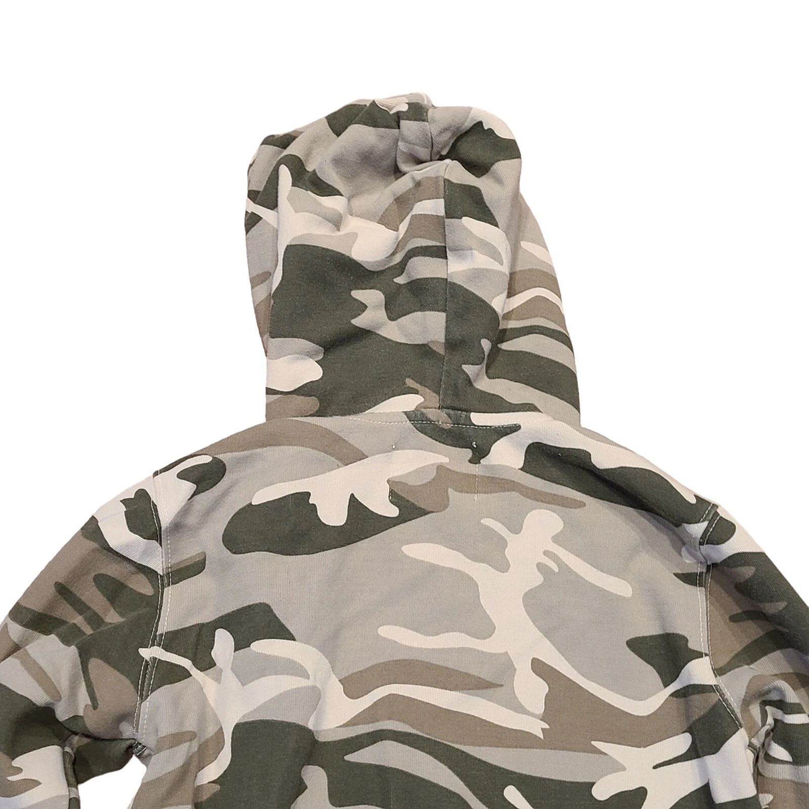 OFF WHITE Felpa con cappuccio e zip intera mimetica Zara bambino taglia 7 (122 cm) beige grigia