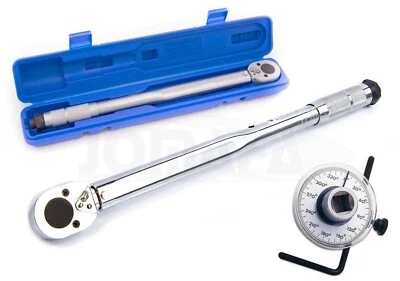 LLAVE DINAMOMETRICA TORSION AUTOMATICA 1/2" 28-210 Nm Y GONIOMETRO -JMK10094 - Imagen 1 de 4