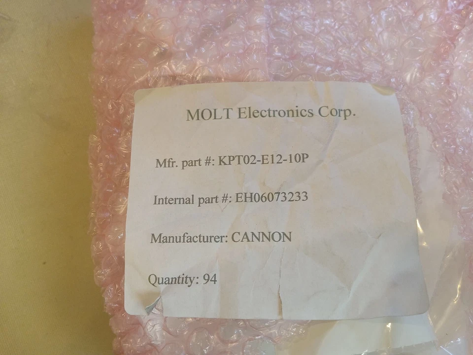 KPT02E12-10P Circular Connector, KPT Series, Box Mount Receptacle, 10 Contacts B - Image 4 of 4