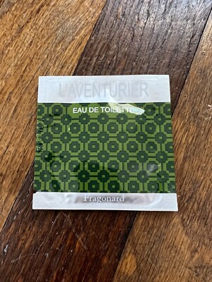 Fragonard   L'Aventurier   Eau de Toilette TOWELETTE (2ml/.07 floz) NEW