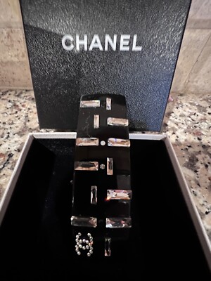 CHANEL Black and Silver CC Logo Hair Pins s-l400.jpg main image 3