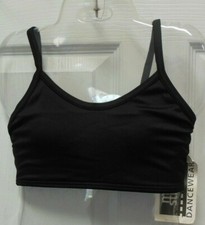 Black Camisole Spandex bra top child/ladies szs frontlined dance