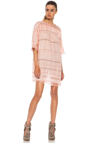 Abito in pizzo Isabel Marant ""Odrys"" $940 taglia 40 rosa antico PASSERELLA PRINCIPALE - Foto 3 di 15