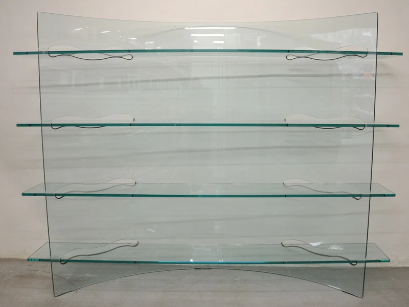 RIMADESIO Mobile Libreria in Vetro Cristallo con 4 Ripiani Mensole OFFERTA, fotografia 3 di 5