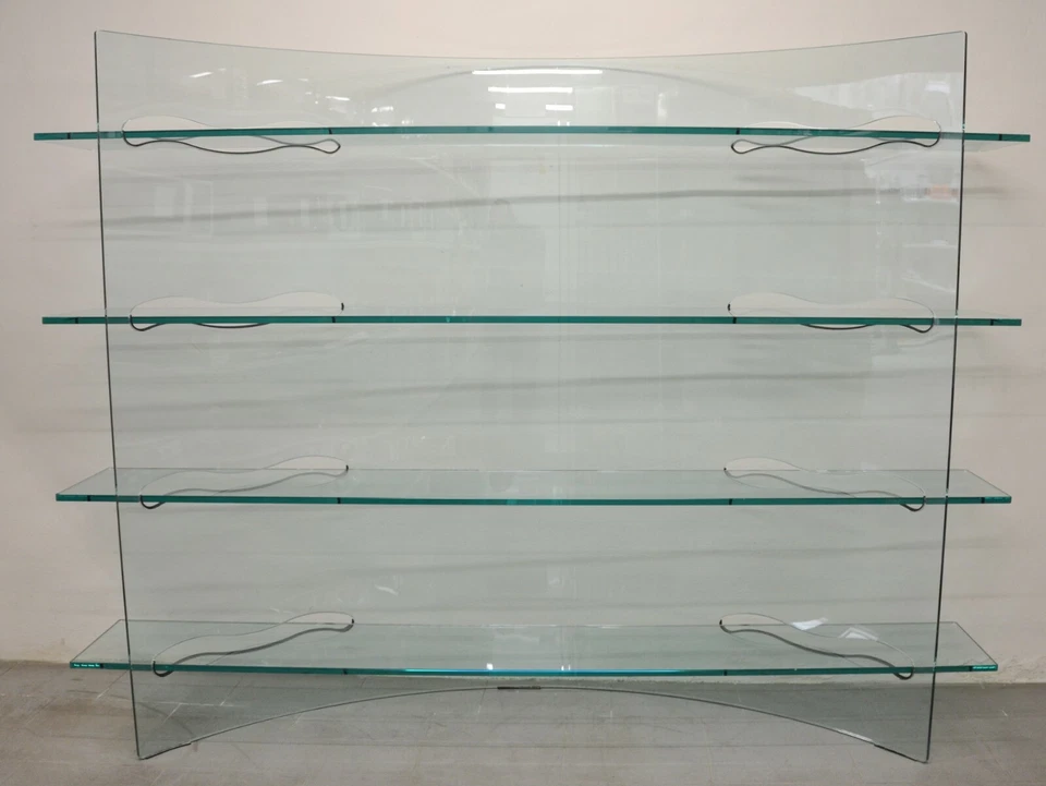 RIMADESIO Mobile Libreria in Vetro Cristallo con 4 Ripiani Mensole OFFERTA - Immagine 3 di 4