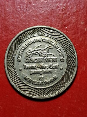 GEORGIAN DOWNS CASINO- RACETRACK 25 CENT SLOT MACHING TOKEN PB1338