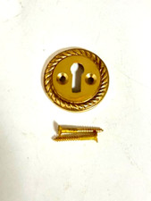 Keyhole Polished Brass Georgian Escutcheon Key Covers For DoorLocks-38mm