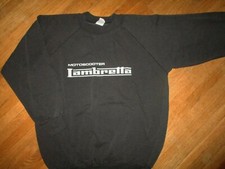 vtg 1980s LAMBRETTA MOTOR SCOOTER SWEATSHIRT Motoscooter Italian Crew Neck M/S