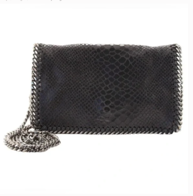 Stella McCartney Falabella Flap Crossbody Bag Faux Snakeskin | eBay