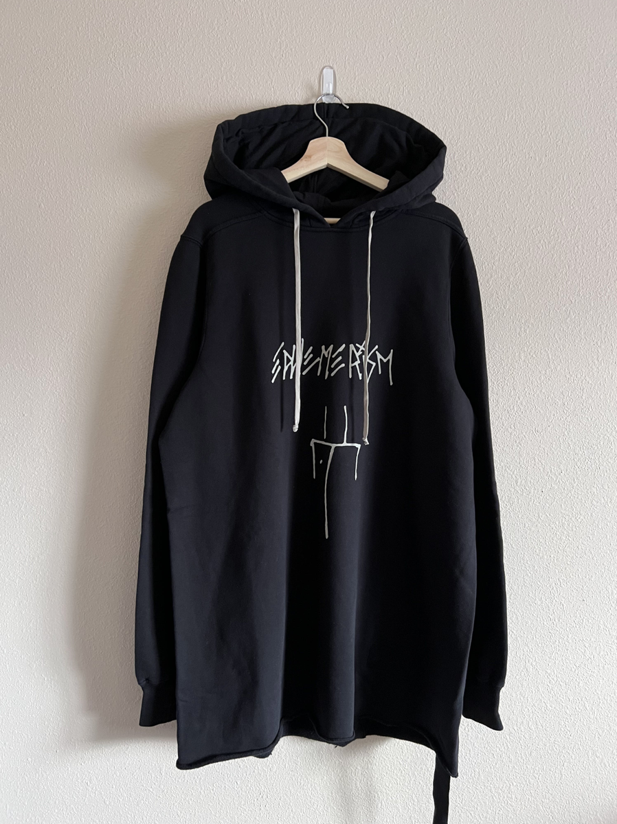 rick owens drkshdw スウェット Rick Owens DRKSHDW Ephemerism Pullover Hoodie - Size Large - Black