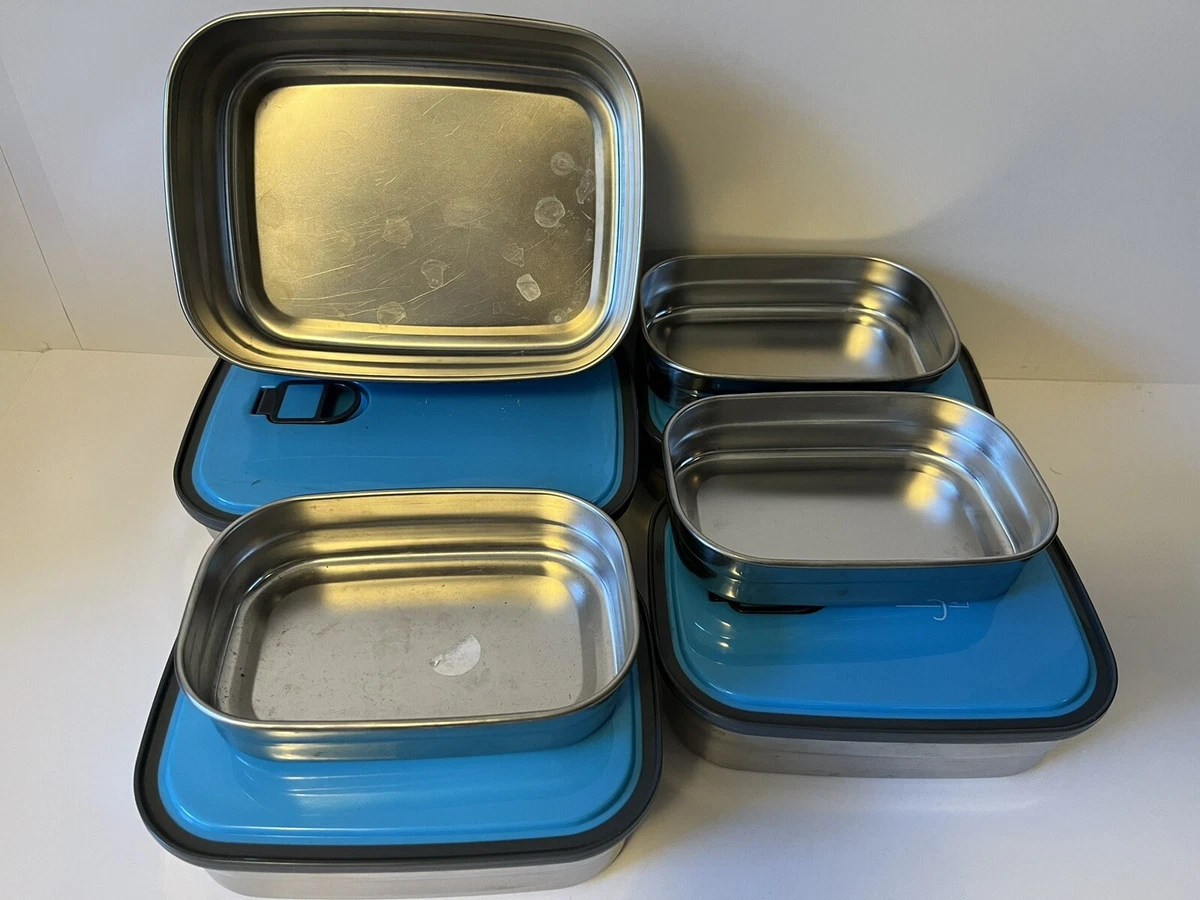 Stainless Steel Food Containers Set of 8 Leak Proof Adults Kids Togo Lunch Box