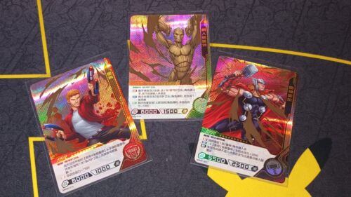 TCG COLLECTION Marvel Hero Battle Cards Lot 3 Cartes SSR MW02-0XX FOIL - - Photo 1/6