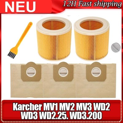 12/48x Staubsaugerbeutel für Kärcher WD3/WD3.200/MV3 - Premium Filtertüten
