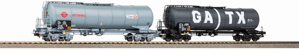 Piko Pssh 58277 Set Knickkesselwagen Grau (2) Ermewa/Gatx Vi 1:87(H0) Neu/Ovp-image