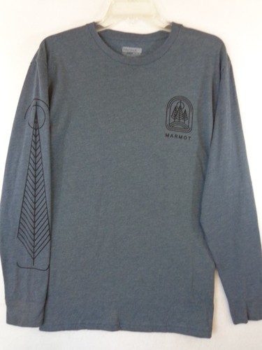 Marmot T Shirt Men's Medium Blue Wilderness Guide Long Sleeve New With Tags