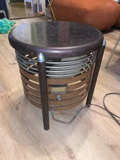 Vintage Mid Century Kenmore Hassock Floor Fan Steel 2 Speed Tested 124.8049