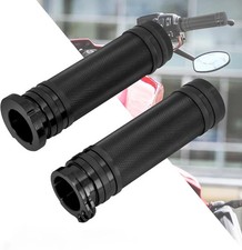 Motorcycle 1" 25mm Black Aluminum CNC Handle Bars Hand Grips Fit for Harley