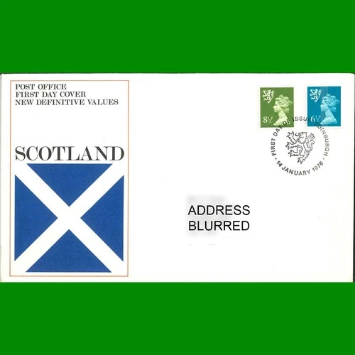 UK FDC Regional Definitive - Scotland, First Day Cover Stamps, 23.1.1974 - Picture 1 of 3