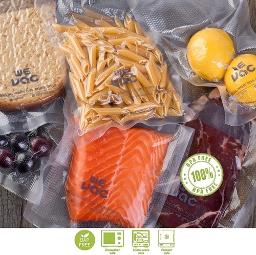 Wevac Vakuumierbeutel 8x50 Rollen 2er Pack 8" x 50' 2er Pack, transparent - Bild 5 von 8