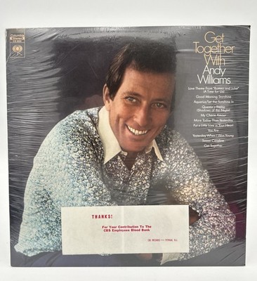 Andy Williams Get Together - 1969 New Sealed CBS Employees Blood Drive Sticker