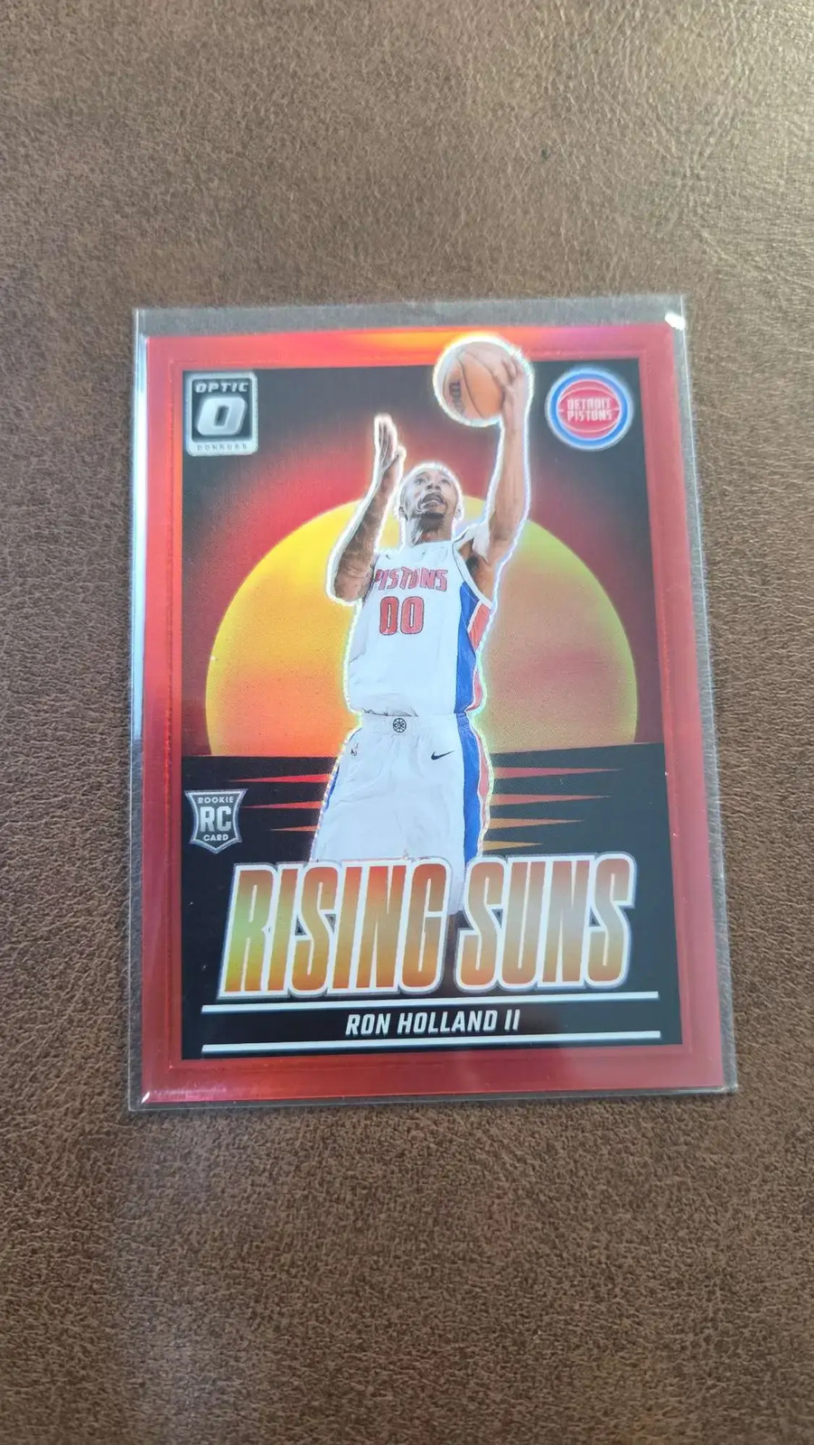 2024-25 Donruss Optic Rising Suns 13 Ron Holland II RC Red Prizm /99 AB74