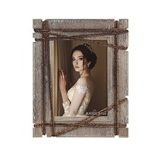 5x7 Picture Frame Wood Rustic Decorative Distressed 5 x 7 Inches Style C