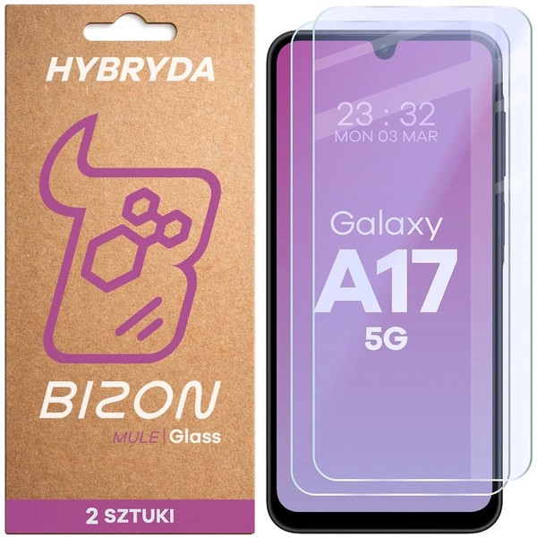 Elastyczne SzkłO Hybrydowe Bizon Glass Mule Duo Do Samsung Galaxy A17 5G [2 Pack-image