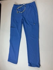 Figs Technical Collection Medical Scrub Pants S Blue Polyester Blend (bin ii165)
