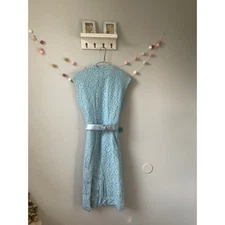 Vintage 1960 Carol Brent Lace Overlay Midi Dress