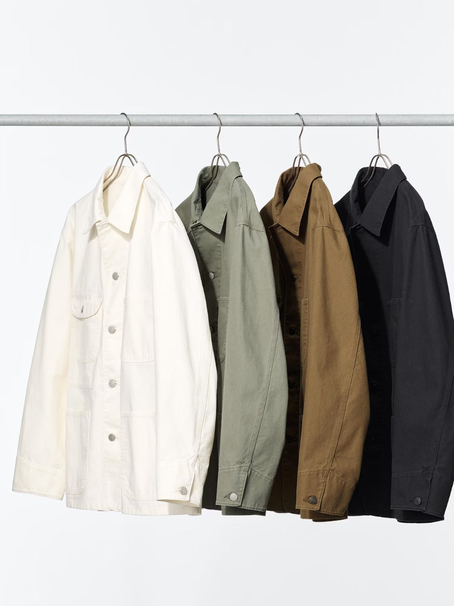 UNIQLO Utility Jacket S-4XL Off White Black Brown Olive Cotton Men