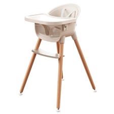 Fodoss 3-in-1 Wooden High Chair for Babies and Elegant Beige