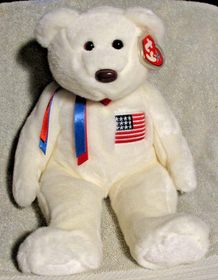 Ty Beanie Buddy Libearty the Bear 14'' Tall Very Soft MWMT Free Shipping