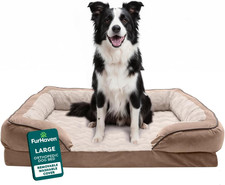 Orthopedic Dog Bed for Large/Medium Dogs W/ Removable Bolsters  Washable Cover,