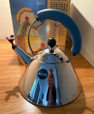 Alessi Bird Kettle with Whistle Blue Hob Kettle 9093 Michael Graves, Brand New