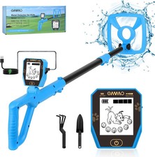 OMMO Kids Metal Detector with Funny LCD Display, Adjustable Height Azure  Trea