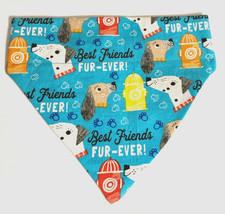 Over Collar Slide On Pet Dog Cat Bandana Scarf BEST FRIENDS FUR-EVER MEDIUM