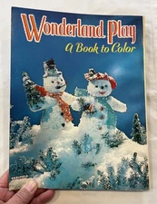 NEW NOS Vtg 50's Saalfield Coloring Book Christmas "Wonderland Play"