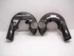 PAIR NASCAR CARBON FIBER REAR END DISC BRAKE CALIPER / ROTOR COOLING DUCTS 3"