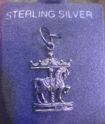 Sterling Silber Karussell Pferd Charm