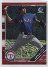 2019 Bowman Chrome Prospects Red Shimmer Refractor 5/10 Hans Crouse #BCP-210 5x0