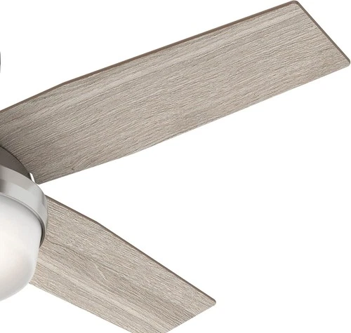 Hunter Fan 44 inch Low Profile Brushed Nickel Ceiling Fan with Light and Remote - Picture 3 of 12