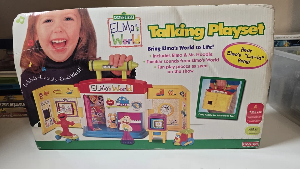 Игровой набор Elmo's World Talking НОВЫЙ РЕДКИЙ Fisher Price 2000 Mattel  - Изображение 2 из 4